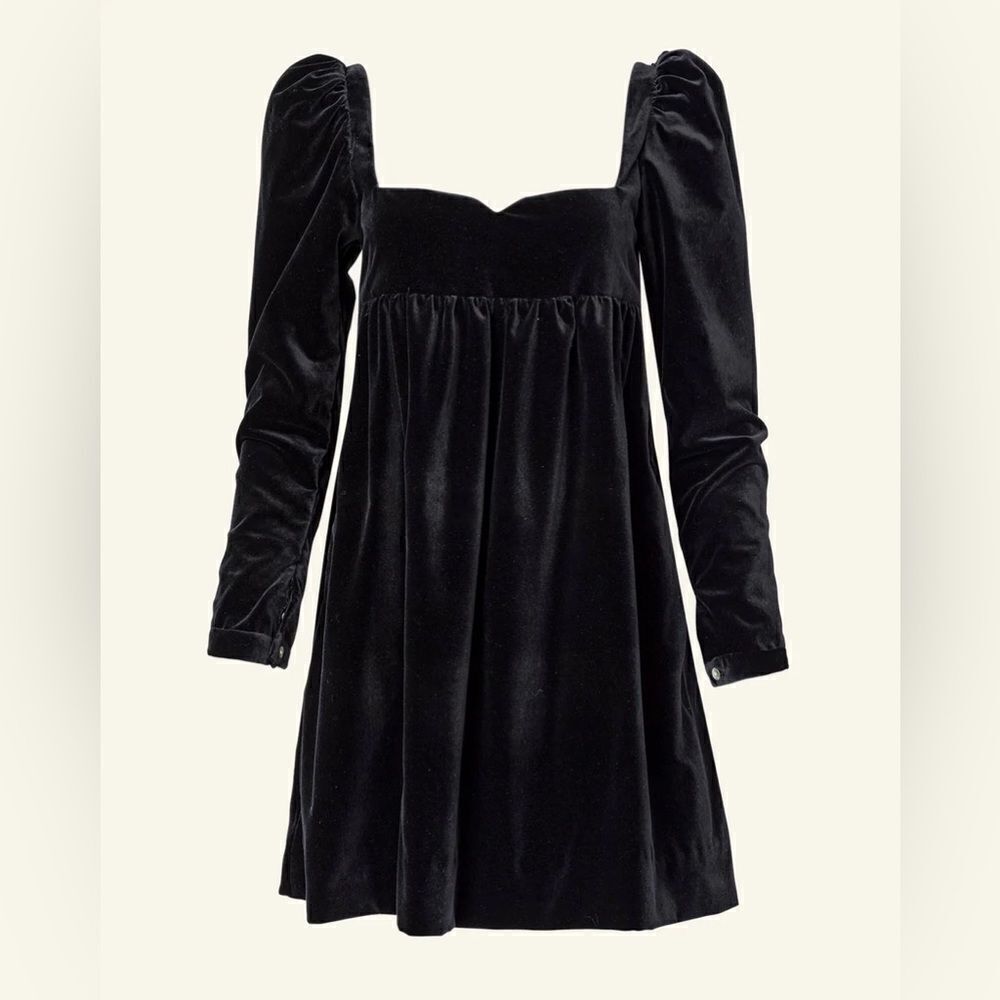 NWT Alix of Bohemia Eva Dress in Black Onyx Velvet
